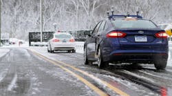 Ford testing self-driving cars in winter conditions. The Obama administration says its new policy will support for more such testing for autonomous vehicles. (Photo: Ford Motor Co.)