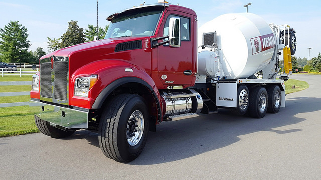 Kenworth expanded its T880 with a setforward front axle configuration at the ConcreteWorks show