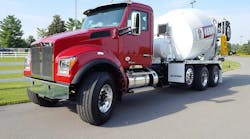 Kenworth expanded its T880 with a set-forward front axle configuration at the ConcreteWorks show.
