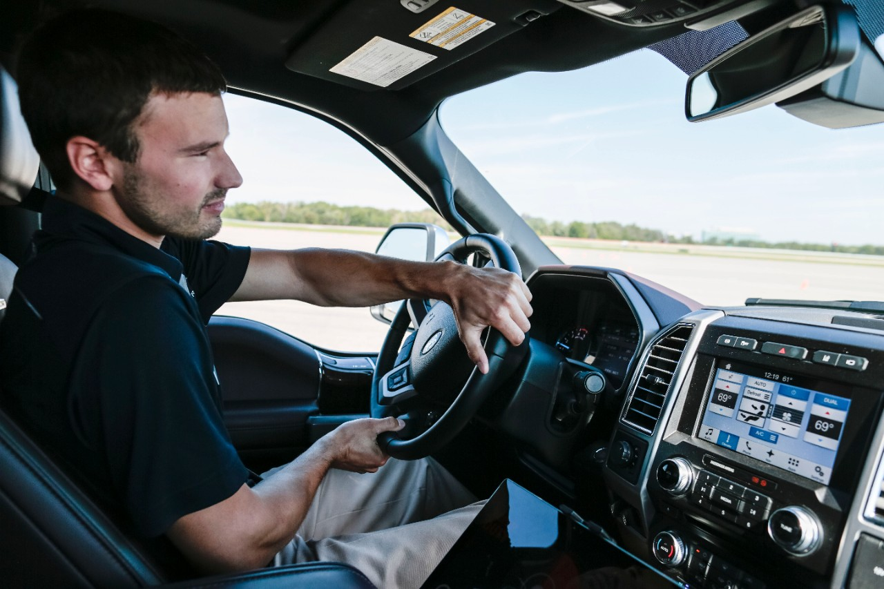 Based on driver input and vehicle speed the adaptive system can add or subtract rotations at the steering wheel Photo Ford Motor Co
