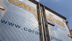 The BlackBerry Radar assettracking and nearrealtime monitoring system mdash part of which is seen below the quotVquot in the Caravan Transport graphic in the photo mdash is designed for simple installation on the rear door of a trailer or intermodal container and has a multiyear battery as well as its own WiFi connectivity via 2G 3G or 4G networks