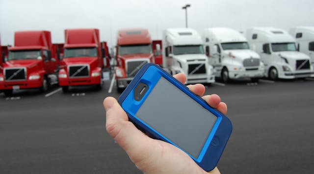 FleetConneX cloud-based &ldquo;universal tool&rdquo; aims to help fleets integrate mobile communication platforms into TMWSuite software. (Photo by Sean Kilcarr/Fleet Owner)