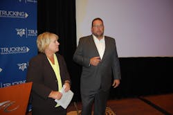 ATRI39s Rebecca Brewster left and Werner39s Derek Leathers discuss the annual quottop tenquot list of trucking industry concerns for 2016 ATRI39s Rebecca Brewster left and Werner39s Derek Leathers discuss the annual quottop tenquot list of trucking industry concerns for 2016