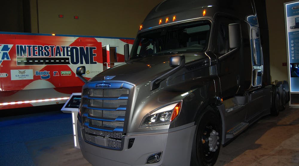 Yet DTNA&apos;s CEO thinks stronger Class 8 sales volumes will return in 2018. (Photo by Sean Kilcarr/Fleet Owner)