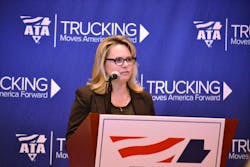 NATSO39s Lisa Mullings announces the availability of the Park My Truck app at ATA MCampE Monday NATSO39s Lisa Mullings announces the availability of the Park My Truck app at ATA MCampE Monday