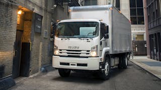 The 2018 Isuzu FTR (see below for views from the truck&apos;s launch back in March).