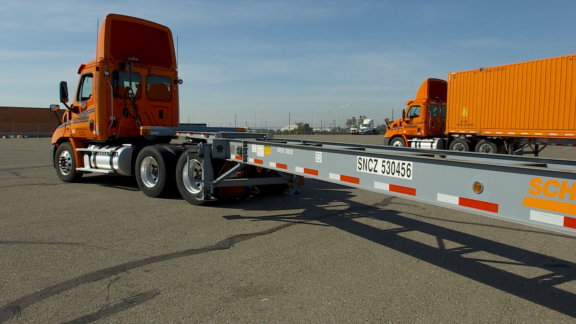 By controlling its intermodal chassis equipment Schneider said it can improve chassis availability and reliability ndash two primary service constraints within the intermodal segment Photo Schneider