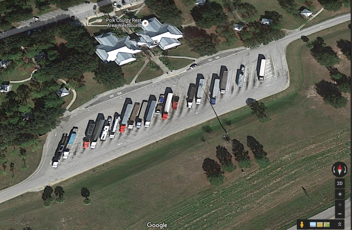 Trucks parked at Polk County Rest Area along Florida39s I4 The state39s transportation department is installing a Truck Parking Availability System along I4 I10 I75 and I95 including at welcome centers weigh stations and rest areas to help truckers find available parking