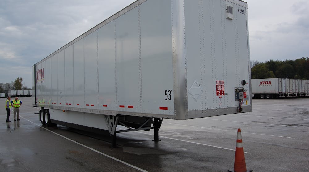 XTRA Lease relies on a variety of specs to help its make its dry van trailers more durable and long-lasting. (Photo by Sean Kilcarr/Fleet Owner)