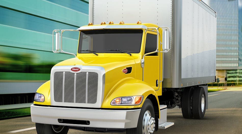 Peterbilt Model 337 now equipped with Bendix Wingman Advanced safety system.