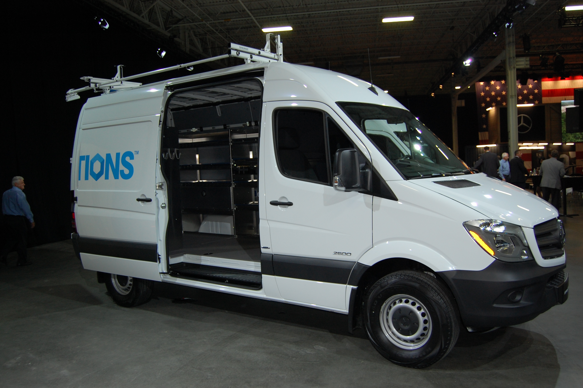 MBUSA Vans showed off several versions of its quotMaster Solutionsquot packages at a special event back in July Photo by Sean KilcarrFleet Owner