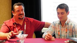 Ryan Transportation President and CEO Scott Simpson Sr discusses what can make a difference in helping keep truck drivers at a company when many simply bounce quotfrom place to place to placequot as Stephen Normandin of Braun39s Transport listens in Ryan Transportation President and CEO Scott Simpson Sr discusses what can make a difference in helping keep truck drivers at a company when many simply bounce quotfrom place to place to placequot as Stephen Normandin of Braun39s Transport listens in