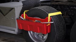 Minimizer&apos;sTool Caddy attaches to the tire, creating a space to store up to 100 lbs. of tools and gear.