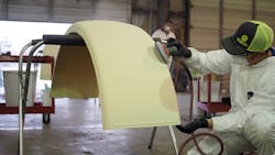 Five technicians are competing in the CollisionPaint Repair division seen here at the 2016 Rush Technician Skills Rodeo and five are competing in the CollisionBody Repair category Photo by Aaron MarshFleet Owner Five technicians are competing in the CollisionPaint Repair division seen here at the 2016 Rush Technician Skills Rodeo and five are competing in the CollisionBody Repair category Photo by Aaron MarshFleet Owner