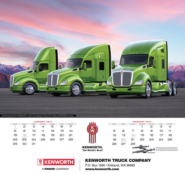 Kenworth 2017 Wall Calendar