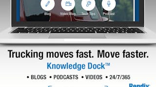 Bendix&apos;s new multimedia center, Knowledge Dock, is devoted to helping trucking professionals stay connected to the industry by keeping them updated on the latest in truck operation, maintenance, and safety.