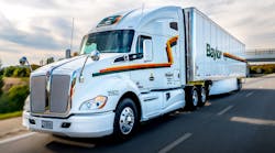 Baylor Trucking, headquartered in Milan, IN and founded in 1946, today operates a fleet of 200 power units and 715 trailers, serving mainly the eastern U.S. from its terminal located in Portland, TN. (Photo courtesy of Baylor Trucking)