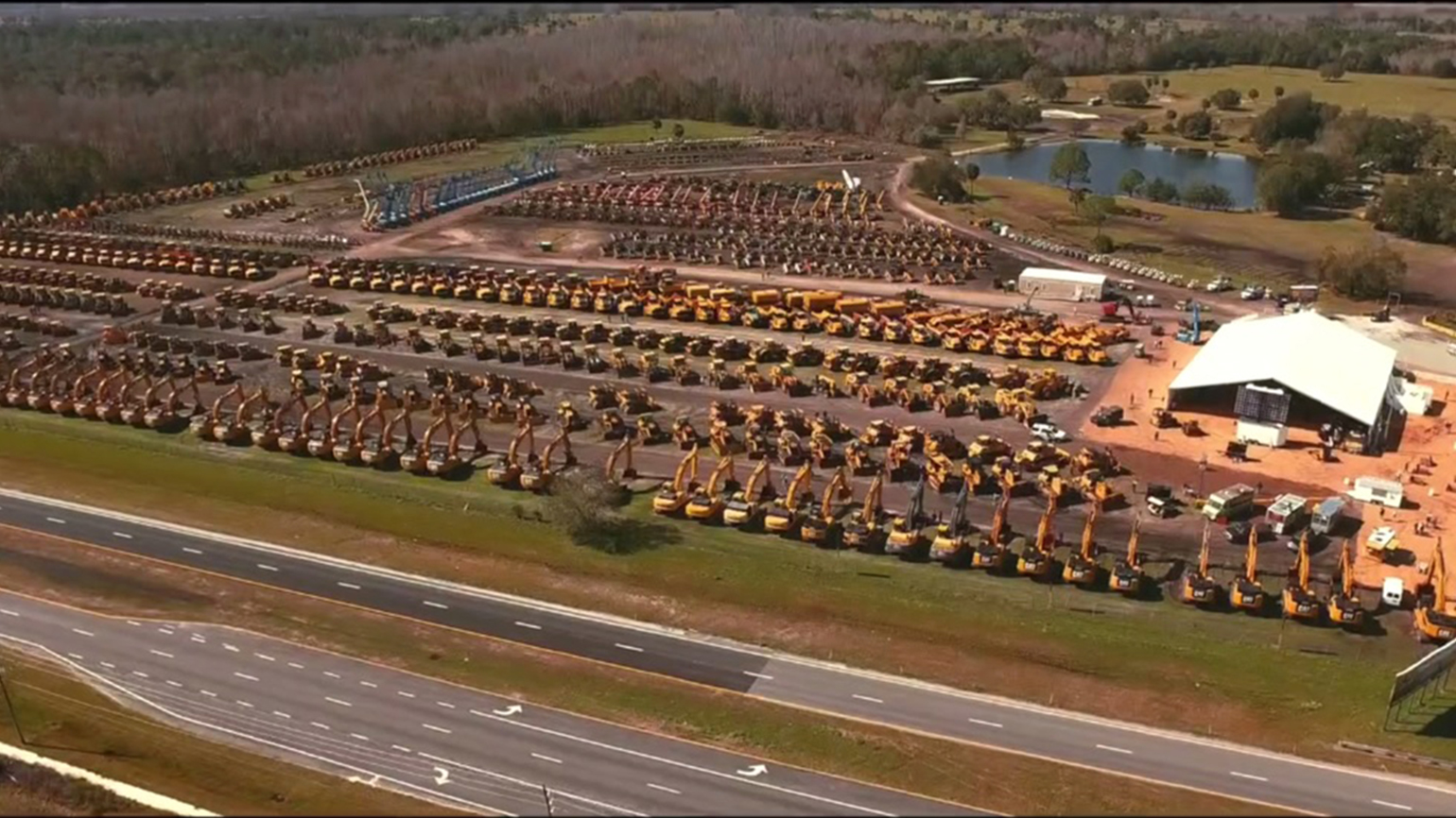 A massive spread of fleet machinery and trucks mdash from agricultural and offhighway yellow iron to onhighway tractors and trailers mdash will be up for sale at IronPlanet39s big Florida auction in February which features online as well as onsite participation