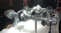 The new Meritor 14X HE tandem drive axle Photo by Sean Kilcarr for Fleet Owner