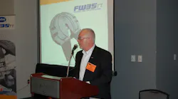 Ron Froese SAFHolland39s director of powered vehicle product sales talks about one of the products the company brought to TMC this year the FW35TT fifth wheel for yard tractors