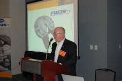 Ron Froese SAFHolland39s director of powered vehicle product sales talks about one of the products the company brought to TMC this year the FW35TT fifth wheel for yard tractors Ron Froese SAFHolland39s director of powered vehicle product sales talks about one of the products the company brought to TMC this year the FW35TT fifth wheel for yard tractors