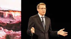 American Trucking Assns ATA President and CEO Chris Spear addresses attendees of Omnitracs39 Outlook 2017 user conference Monday Feb 27