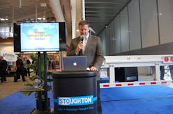 Stoughton39s President and CEO Bob Wahlin kicking off the trailer maker39s press event at TMC Photo by Sean Kilcarr for Fleet Owner Stoughton39s President and CEO Bob Wahlin kicking off the trailer maker39s press event at TMC Photo by Sean Kilcarr for Fleet Owner
