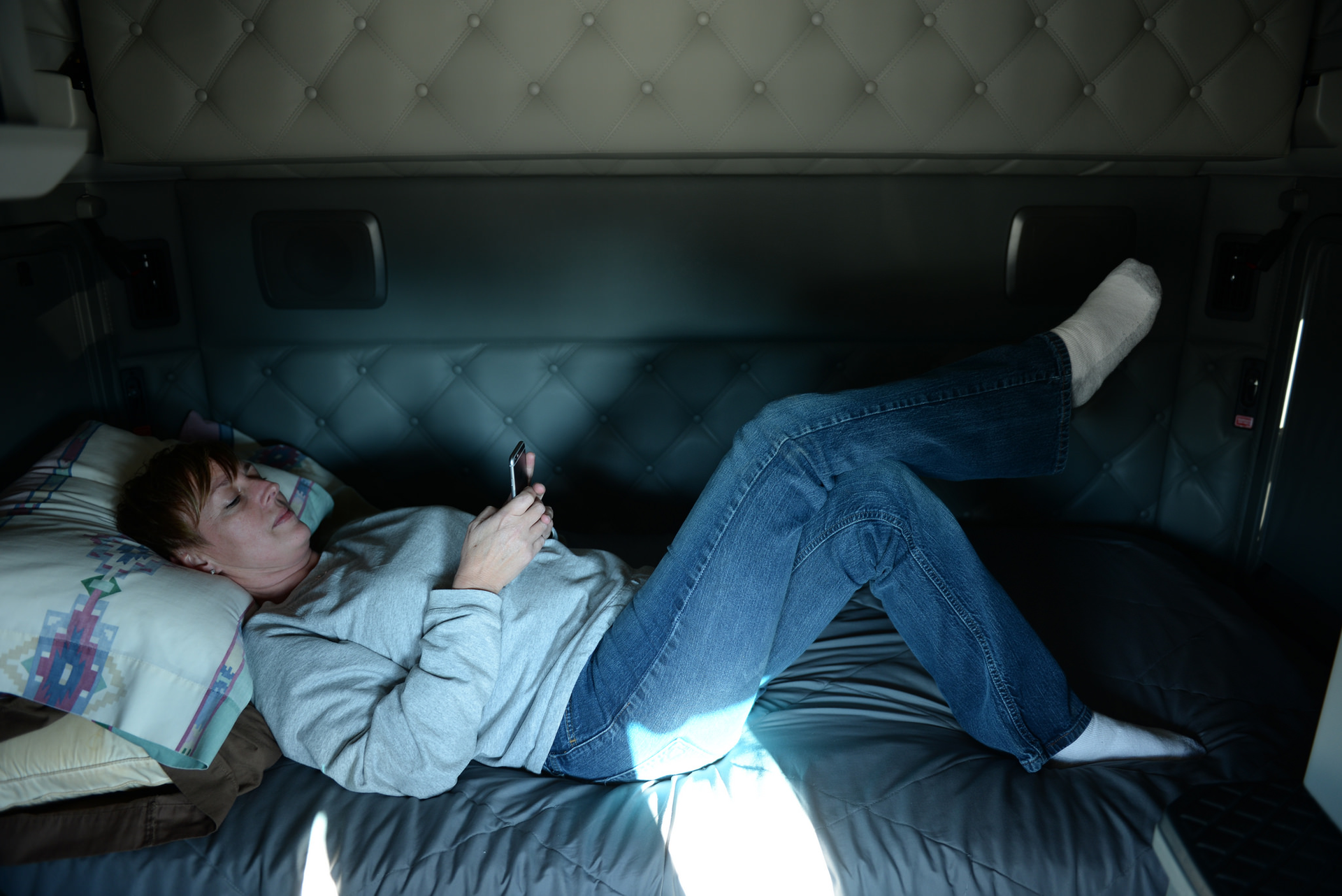 FMCSA research confirmed that the 34hour restart provides drivers the opportunity for needed sleep time and sleep quality to recover from any acute or cumulative fatigue and to reduce stress Photo courtesy of Kenworth Truck Co
