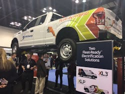 XL Hybrids XLP plugin hybrid electric vehicle upfit on Ford F150 displayed at the NTEA Work Truck Show XL Hybrids XLP plugin hybrid electric vehicle upfit on Ford F150 displayed at the NTEA Work Truck Show