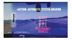 Wingman Fusion combines camera and radar sensors to better identify potential collision risks thus enabling even faster braking intervention while also preventing rollovers and stability events Photo courtesy of Bendix