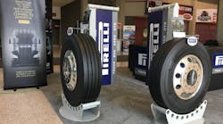 Pirelli showcases commercial tire line for the U.S. market at this year&apos;s Mid America Trucking Show.