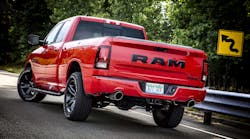 FCA said &apos;poking holes&apos; in virtual truck-frame components via computer simulation produced weight savings of 3% to 5%. (Photo courtesy of Ram Trucks)