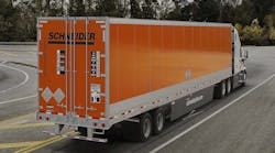 The motor carrier&apos;s stock is now trading under the ticker symbol &ldquo;SNDR.&rdquo; (Photo courtesy of Schneider)