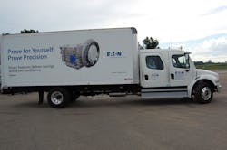 The Eaton Procision mediumduty AMT will be transferred to the new joint venture once it is up and running Photo by Sean Kilcarr for Fleet Owner The Eaton Procision mediumduty AMT will be transferred to the new joint venture once it is up and running Photo by Sean Kilcarr for Fleet Owner