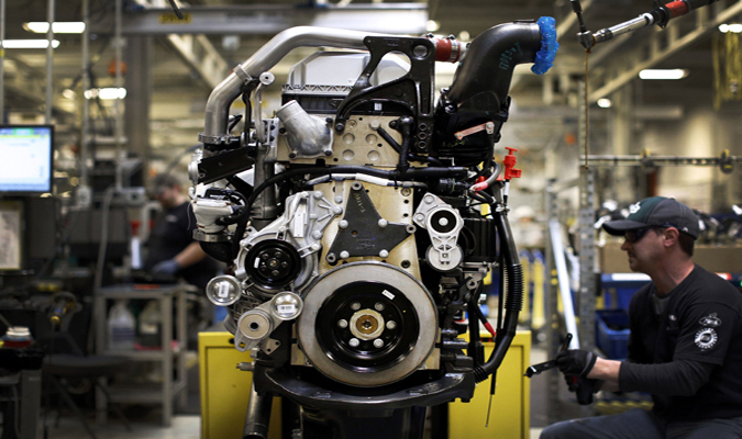 Investment in trucks and related components such as engines seen here is expected to quotstrengthenquot according to ELFA