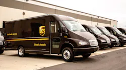 Some of the 100 allelectric EVI delivery vans UPS is deploying in California Big Brown plans to begin using package beacons in 301 US locations this year Photo courtesy of the California Clean Energy