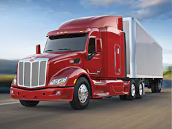Bendixrsquos SmarTire Tire Pressure Monitoring System TPMS has also been available as a factoryinstalled option on Peterbilt Class 8 tractors since 2014 and the Bendix ADB22X air disc brake has been standard equipment on Peterbilt Class 8 steer axles since 2012 Photo courtesy of Peterbilt Motors Co