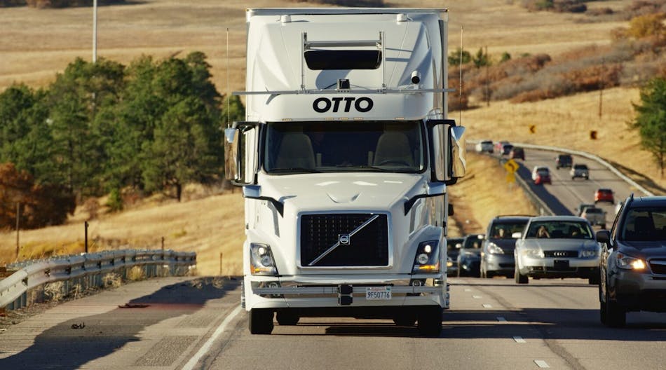 An Uber representative at the listening session said his company is not completely ready yet to move forward with truly driverless trucks. (Photo courtesy of OTTO)