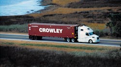 Crowley noted that a transportation management system (TMS) is a program typically used to manage all aspects of transportation of goods, including: planning and decision making; transportation execution; transport follow up, which typically involves following any physical or administrative actions; plus measurement and reporting. (Photo: Crowley)