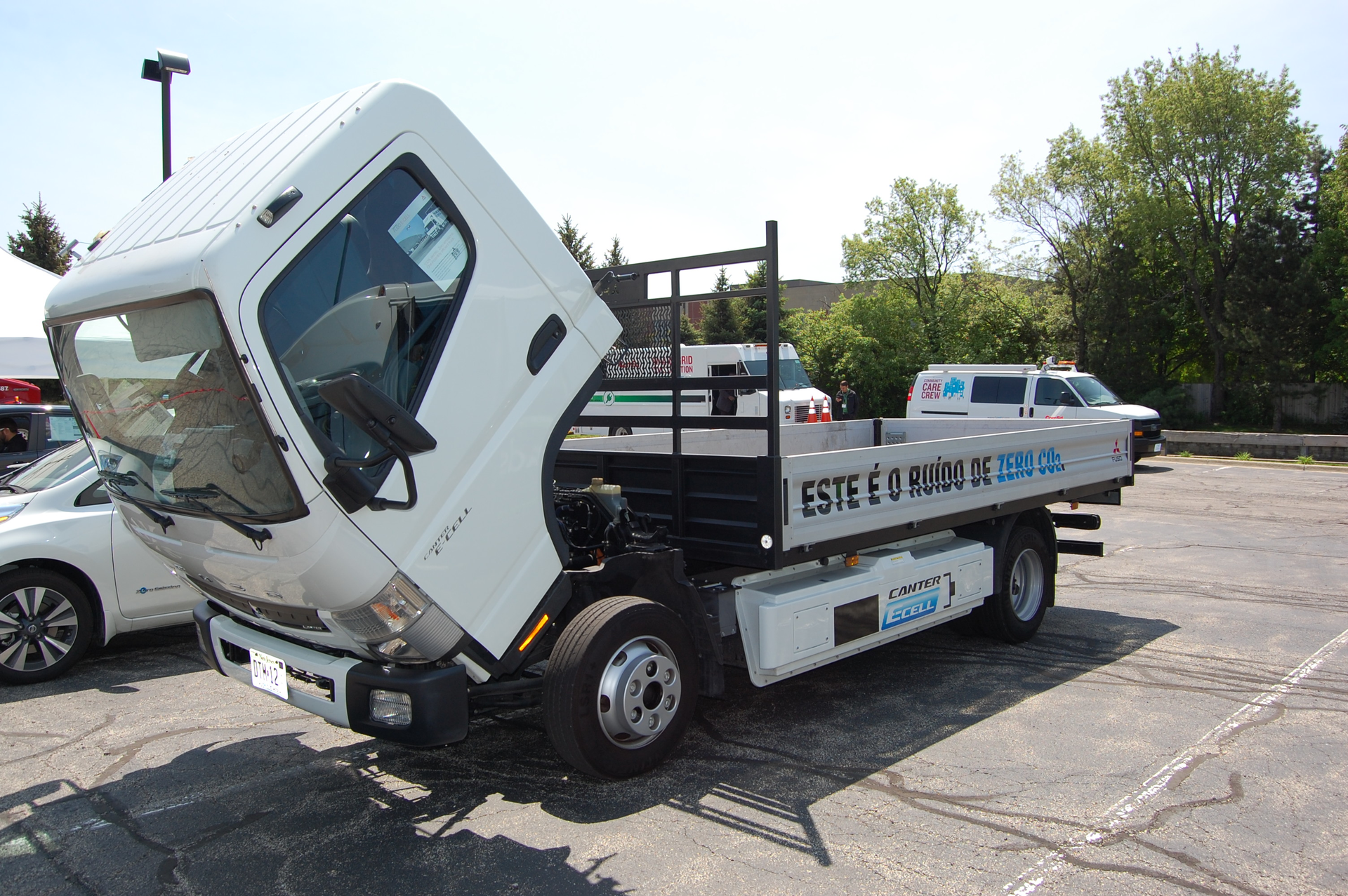 Mitsubishirsquos allelectric eCanter featured at last yearrsquos Green Drives Conference Photo by Sean KilcarrFleet Owner