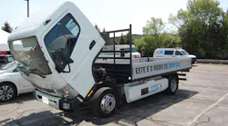 Mitsubishirsquos allelectric eCanter featured at last yearrsquos Green Drives Conference Photo by Sean KilcarrFleet Owner