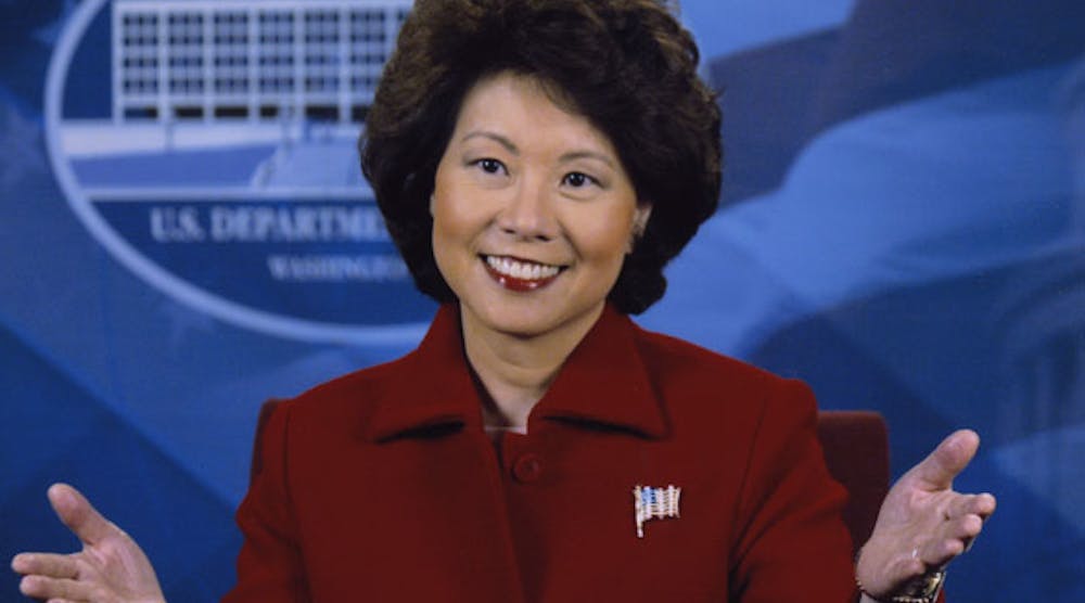DOT Secretary Elaine Chao told a Senate panel streamlining the permitting process is key to getting highway projects built quickly.