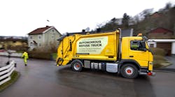 Volvo Trucks and Swedish waste management company Renova are testing autonomous vehicles for refuse handling. (Volvo Trucks)