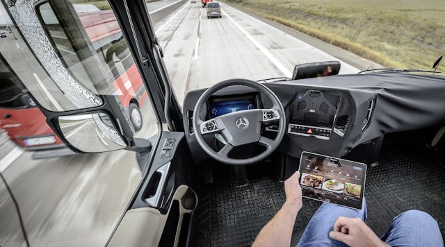 &ldquo;Automation in trucking demands a managed and just transition.&rdquo; &mdash;Steve Cotton, General Secretary of the International Transport Workers&rsquo; Federation. (Photo: Daimler AG)