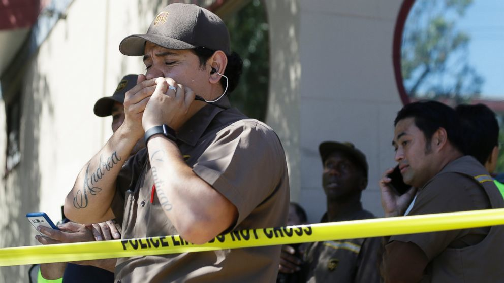 Two wounded an four killed including the gunman in the UPS shooting in San Francisco yesterday Photo ABC 7 News