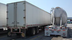 Trailer orders overall now total 253000 units for the past twelve months with backlogs falling 7 and remaining 15 below last yearrsquos levels while production is up 3 from April on a per day basis FTR said Photo Sean KilcarrFleet Owner