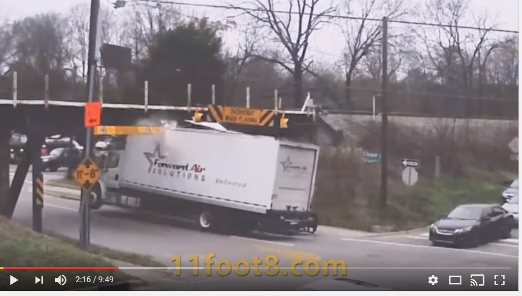 A screenshot from Juumlrgen Henn39s 10minute compilation of all crashes on the 11foot8 bridge uploaded to YouTube between 2008 and 2016 Photo Juumlrgen Henn11foot8com