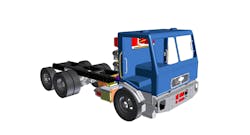 An illustration of the Class 8 chassis the electric refuse vehicle will be built on Photo Motiv An illustration of the Class 8 chassis the electric refuse vehicle will be built on Photo Motiv