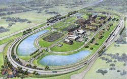 SunTrax which will be located off of I4 in Auburndale is a 400acre site that will include a 225mile long oval track which will provide highspeed testing and 200acre infield to test tolling and automated and connected vehicles technology Photo Floridarsquos Turnpike Enterprise SunTrax which will be located off of I4 in Auburndale is a 400acre site that will include a 225mile long oval track which will provide highspeed testing and 200acre infield to test tolling and automated and connected vehicles technology Photo Floridarsquos Turnpike Enterprise