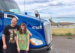National Carriersrsquo driver Chris Back shown with his daughter Amanda National Carriersrsquo driver Chris Back shown with his daughter Amanda